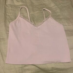 light pink Brandy Melville lace tank top